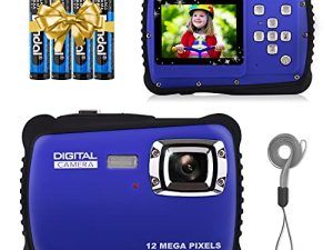 Kids Digital Camera-12 MP Children's Camera IP54 Rainproof Compact Video Camera with Flash