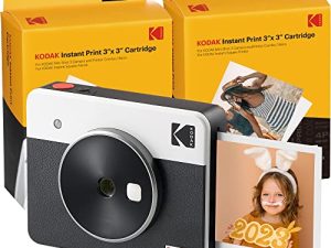 Kodak Mini Shot 3 Retro (60 Sheets) 3x3 2-in-1 Portable Wireless Instant Camera & Photo Printer