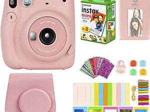 Fujifilm Instax Mini 11 Camera with Fujifilm Instant Mini Film (20 Sheets) Bundle with Deals Number One Accessories Including Carrying Case