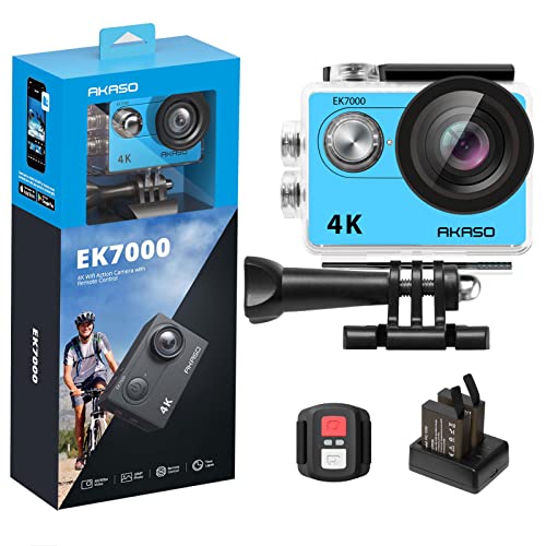 AKASO EK7000 4K30FPS Action Camera Ultra HD Underwater Camera 170 Degree Wide Angle 98FT Waterproof Camera Blue AKASO EK7000 4K30FPS Action Camera Ultra HD Underwater Camera 170 Degree Wide Angle 98FT Waterproof Camera Blue