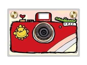 Paper Shoot Camera | Eco-Friendly Digital Camera (Multiple Designs) Red Hand Drawn