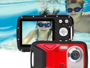 Digital Camera for Kids Underwater Cameras 21MP Waterproof Cameras Full HD 1080P Rechargeable Point and Shoot Digital Cameras for Kids Teens Students Vlogging Camera YouTube TikTok (Red)