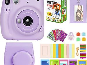 Fujifilm Instax Mini 11 Camera with Fujifilm Instant Mini Film (20 Sheets) Bundle with Deals Number One Accessories Including Carrying Case