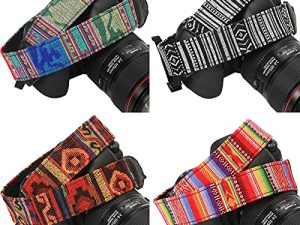 Saintrygo 4 Pieces Woven Vintage Camera Strap for All DSLR SLR Camera Universal Neck Shoulder Strap for Men Women Photographers